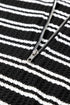 Textured Quarter Zip Striped Long Sleeve Pullover Top
