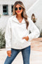 Textured Quilted Geometric Knit Pullover Hoodie