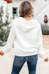 Textured Quilted Geometric Knit Pullover Hoodie