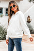 Textured Quilted Geometric Knit Pullover Hoodie
