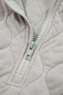 Textured Quilted Quarter Zip Pullover Hoodie