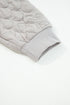 Textured Quilted Quarter Zip Pullover Hoodie