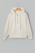 Textured Raglan Sleeve Half Zip Pullover Hoodie