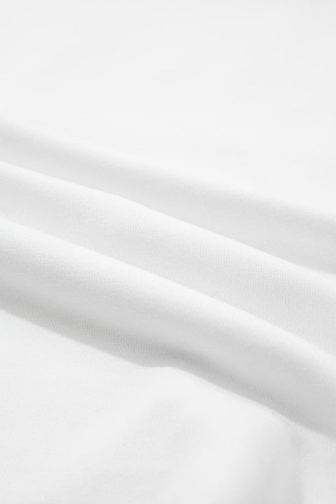 Textured Raw Seam Drop Shoulder Crewneck Pullover And Drawstring Wide Leg Pocket Lounge Set