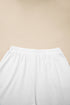Textured Raw Seam Pullover And Drawstring Wide Leg Loungewear