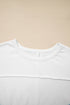 Textured Raw Seam Pullover And Drawstring Wide Leg Loungewear