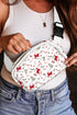 Textured Rectangular Wide Strap Adjustable Crossbody Bag