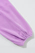 Textured Ribbed Collared Balloon Sleeve Babydoll Top