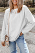 Textured Ribbed Corduroy Long Sleeve Oversized Sweatshirt