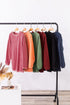 Textured Ribbed Corduroy Long Sleeve Oversized Sweatshirt