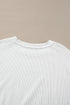 Textured Ribbed Corduroy Long Sleeve Oversized Sweatshirt