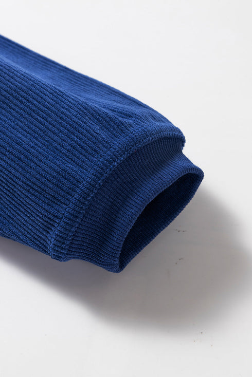 Textured Ribbed Corduroy Long Sleeve Oversized Sweatshirt