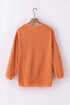 Textured Ribbed Corduroy Long Sleeve Oversized Sweatshirt