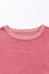 Textured Ribbed Corduroy Long Sleeve Oversized Sweatshirt