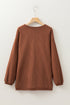 Textured Ribbed Corduroy Long Sleeve Oversized Sweatshirt