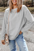 Textured Ribbed Corduroy Long Sleeve Oversized Sweatshirt