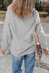 Textured Ribbed Corduroy Long Sleeve Oversized Sweatshirt