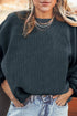 Textured Ribbed Corduroy Long Sleeve Oversized Sweatshirt
