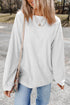 Textured Ribbed Corduroy Long Sleeve Oversized Sweatshirt