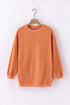 Textured Ribbed Corduroy Long Sleeve Oversized Sweatshirt