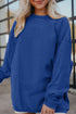 Textured Ribbed Corduroy Long Sleeve Oversized Sweatshirt