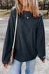 Textured Ribbed Corduroy Long Sleeve Oversized Sweatshirt