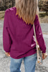 Textured Ribbed Corduroy Long Sleeve Oversized Sweatshirt