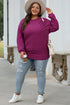 Textured Ribbed Corduroy Long Sleeve Oversized Sweatshirt