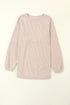 Textured Ribbed Corduroy Long Sleeve Oversized Sweatshirt
