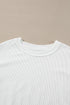 Textured Ribbed Corduroy Long Sleeve Oversized Sweatshirt