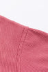 Textured Ribbed Corduroy Long Sleeve Oversized Sweatshirt