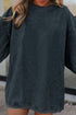 Textured Ribbed Corduroy Long Sleeve Oversized Sweatshirt