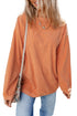 Textured Ribbed Corduroy Long Sleeve Oversized Sweatshirt