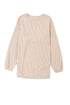 Textured Ribbed Corduroy Long Sleeve Oversized Sweatshirt