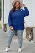 Textured Ribbed Corduroy Long Sleeve Oversized Sweatshirt