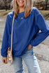 Textured Ribbed Corduroy Long Sleeve Oversized Sweatshirt