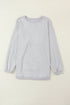 Textured Ribbed Corduroy Long Sleeve Oversized Sweatshirt