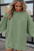 Textured Ribbed Corduroy Long Sleeve Oversized Sweatshirt