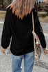 Textured Ribbed Corduroy Long Sleeve Oversized Sweatshirt