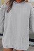 Textured Ribbed Corduroy Long Sleeve Oversized Sweatshirt