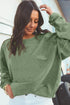 Textured Ribbed Corduroy Long Sleeve Oversized Sweatshirt
