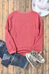 Textured Ribbed Corduroy Long Sleeve Oversized Sweatshirt