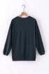 Textured Ribbed Corduroy Long Sleeve Oversized Sweatshirt