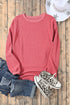 Textured Ribbed Corduroy Long Sleeve Oversized Sweatshirt