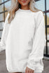 Textured Ribbed Corduroy Long Sleeve Oversized Sweatshirt