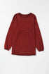 Textured Ribbed Corduroy Long Sleeve Oversized Sweatshirt