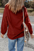 Textured Ribbed Corduroy Long Sleeve Oversized Sweatshirt