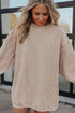 Textured Ribbed Corduroy Long Sleeve Oversized Sweatshirt