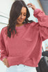 Textured Ribbed Corduroy Long Sleeve Oversized Sweatshirt