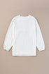 Textured Ribbed Corduroy Long Sleeve Oversized Sweatshirt